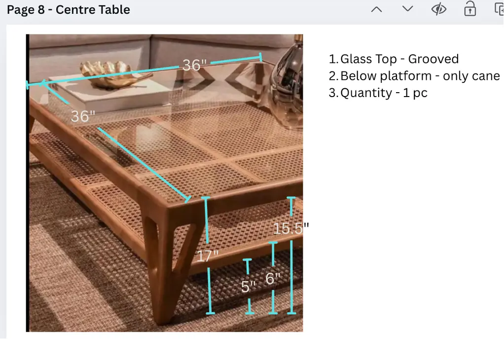[A1CT10703] Centre Table Teak - MODISH(P)