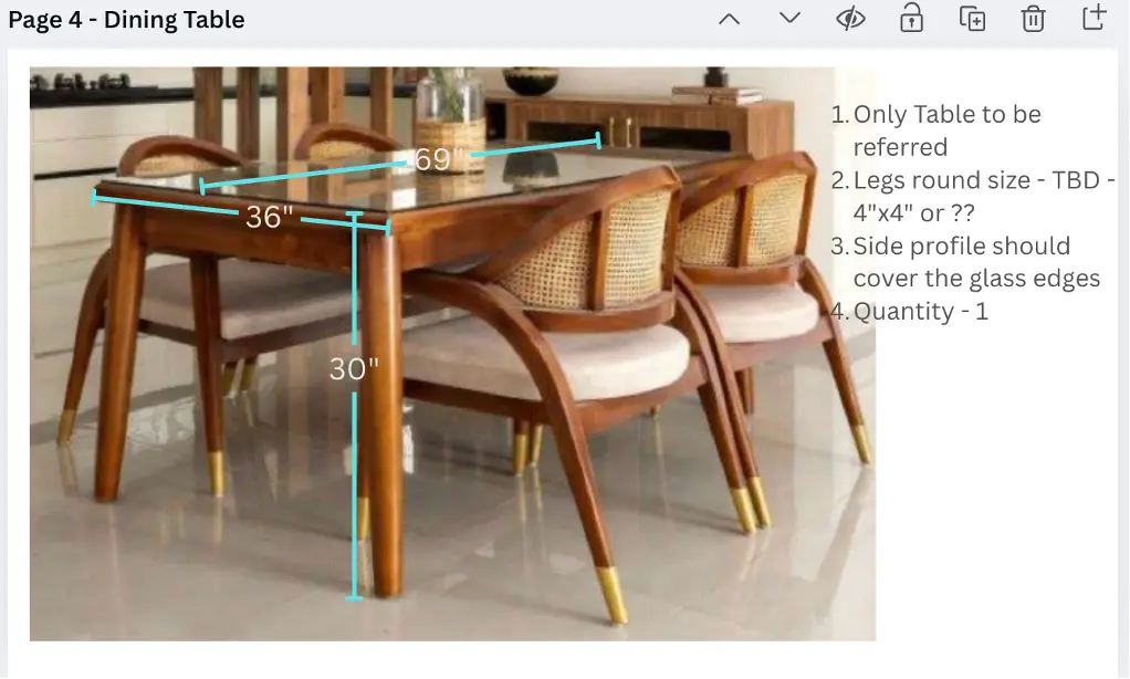 [A1DT10705] Dining Table - NEAT (P)