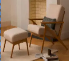  Lounge Chair with Stool(Teak)- RELAX