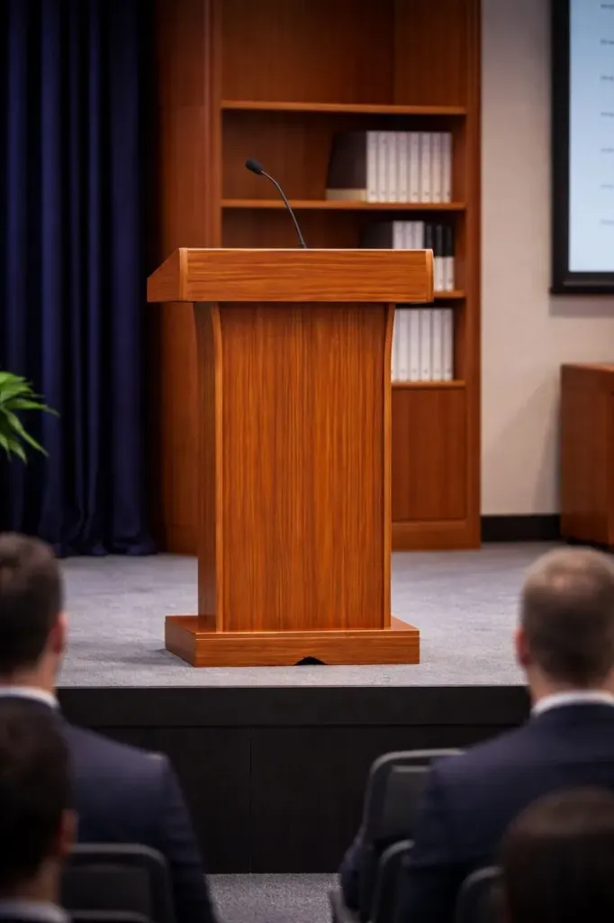 [NACN10157] Console - Podium 18mm plywood teak natural