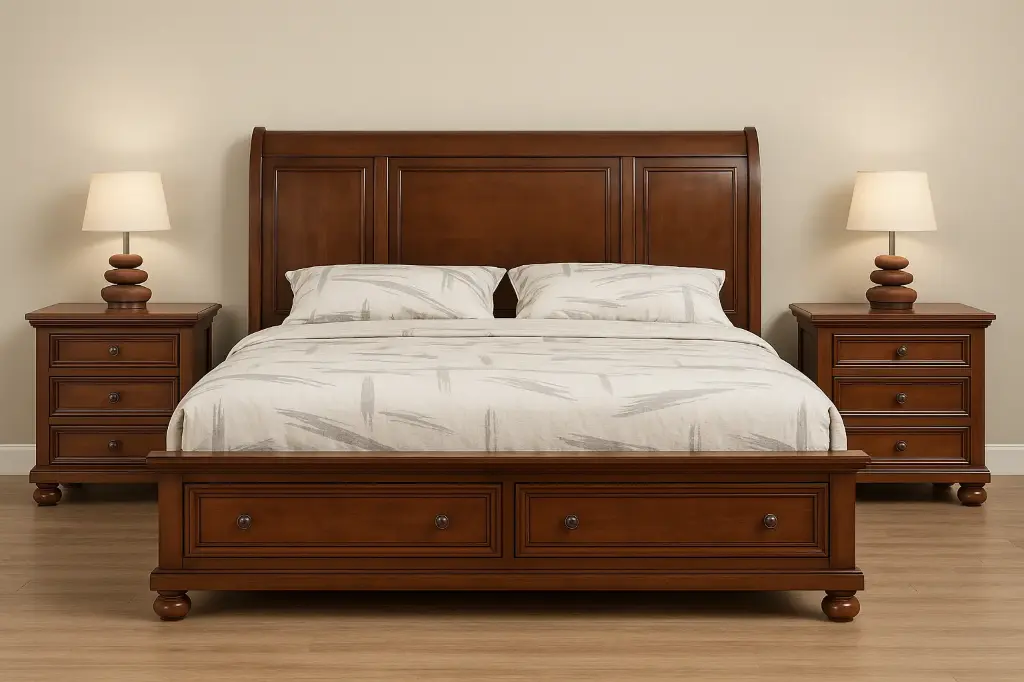 Double Bed  - JOVIA (NT01 - Natural, No Storage, King Size  78" x 72")