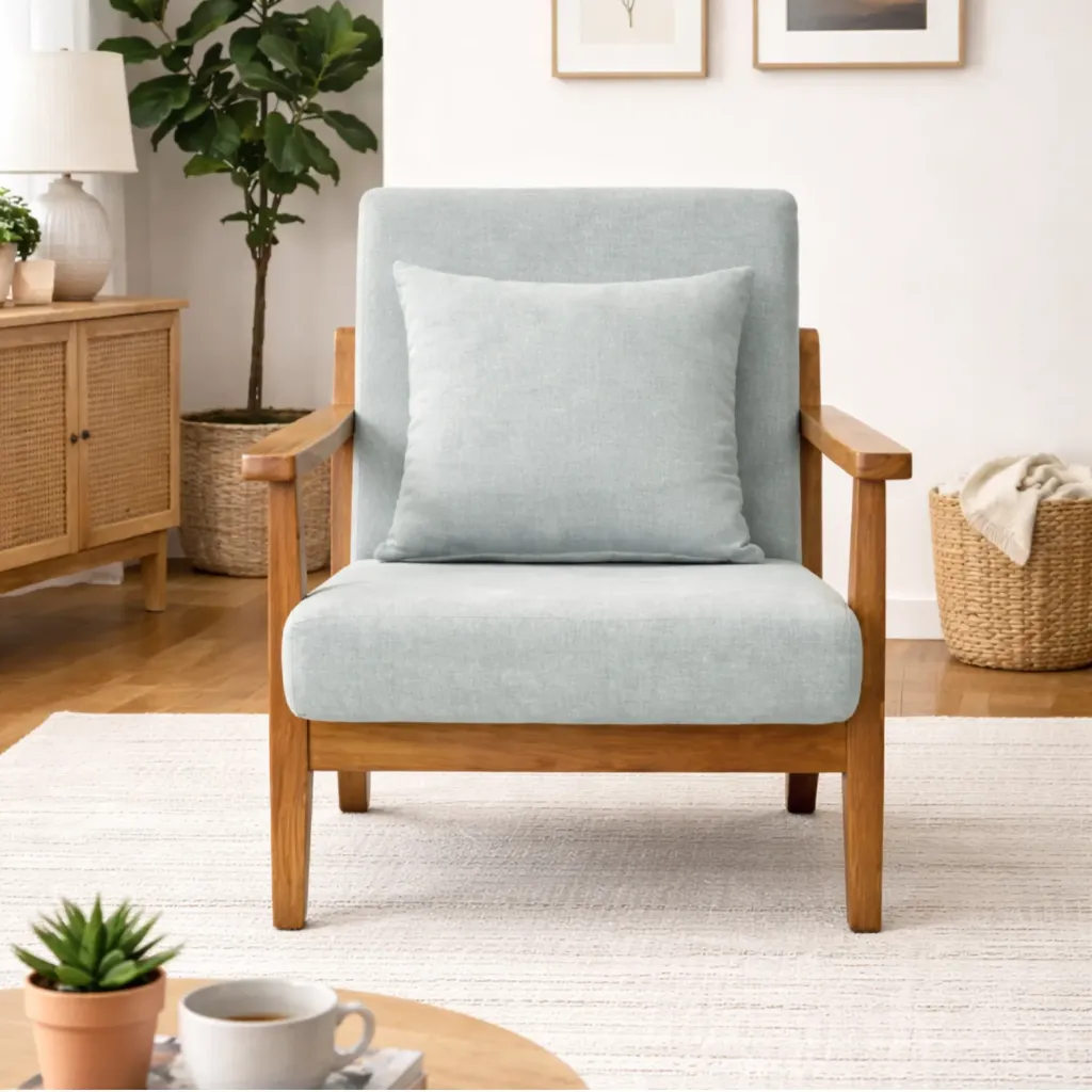 Arm Chair - Facto (Teak, NT01 - Natural, NR/Bailey [ Bailey 701 ])