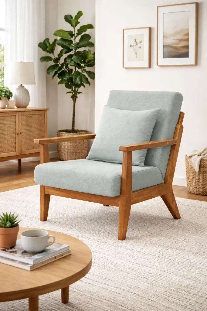 Arm Chair Teak - FACTO (Teak, NT01 - Natural, NR/Bailey [ Bailey 701 ])