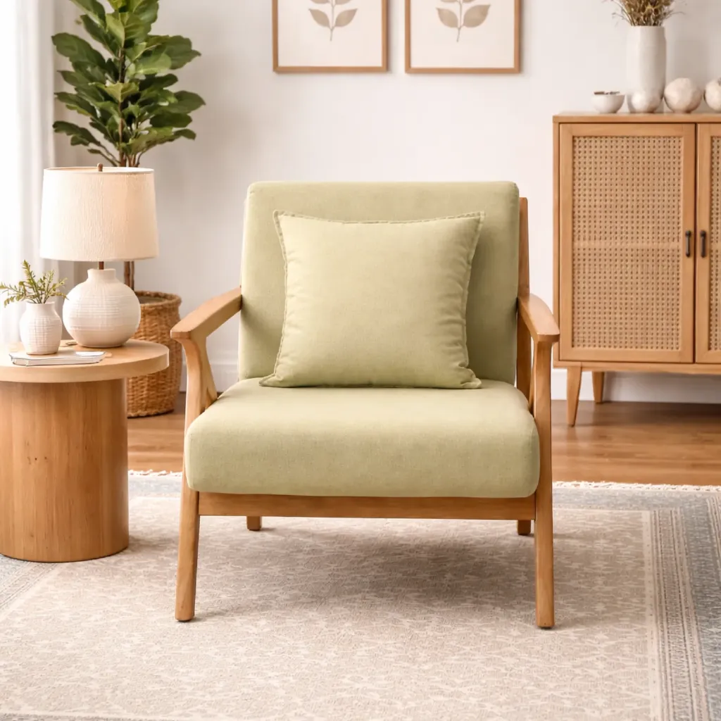 Arm Chair - Amaze (Teak, NT01 - Natural, NR/Bailey [ Bailey 701 ])