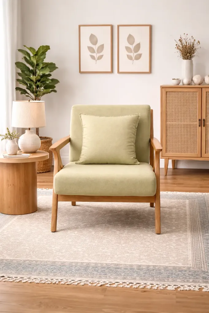 Arm Chair Teak - AMAZE (Teak, NT01 - Natural, NR/Bailey [ Bailey 701 ])