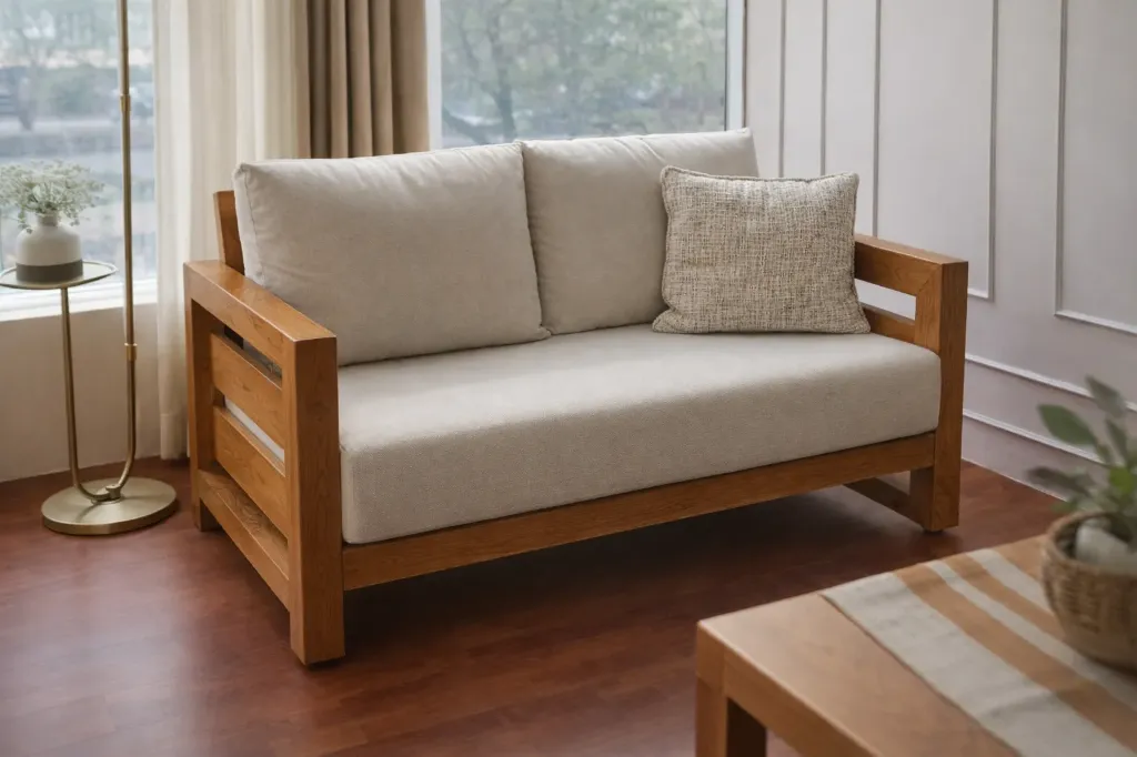 Two Seater Sofa - ELEGANT (NT01 - Natural, NR/Bailey [ Bailey 701 ])