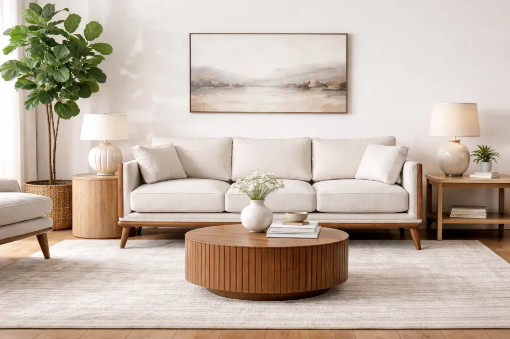 Sofa 3 Str - SPIFFY(P) (NT01 - Natural, NR/Bailey [ Bailey 701 ])