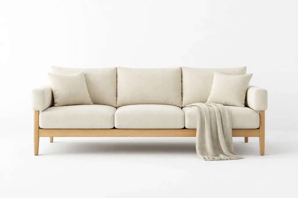 Three Seater Sofa - SOFTIQUE (NT01 - Natural, NR/Bailey [ Bailey 701 ])