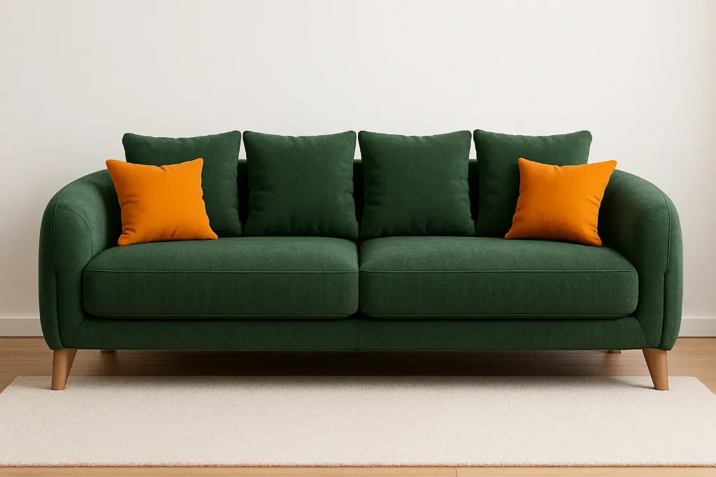 Three Seater Sofa - GRANDEUR (NT01 - Natural, NR/Bailey [ Bailey 701 ])