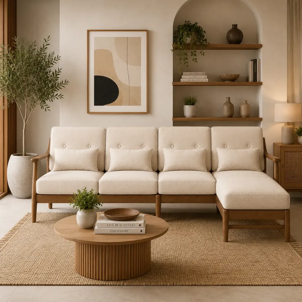 Sectional Sofa - Merrilux (NT01 - Natural, NR/Bailey [ Bailey 701 ])