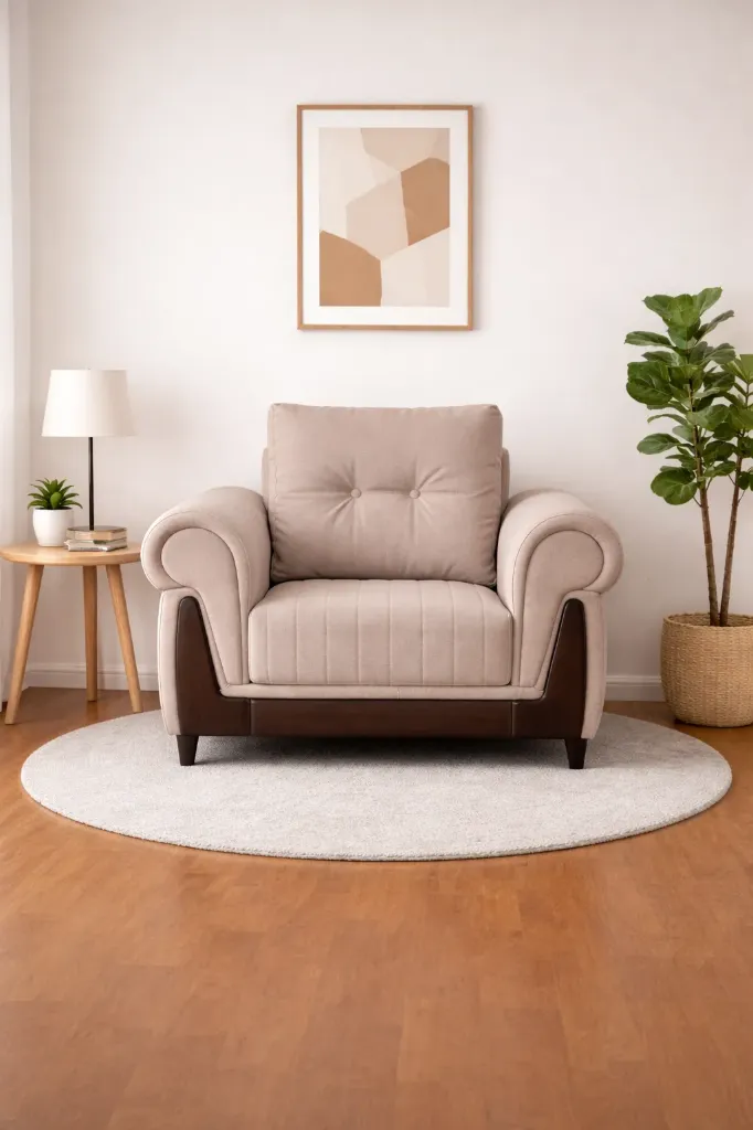 Single Seater Sofa - COMFORTO (NR/Bailey [ Bailey 701 ])