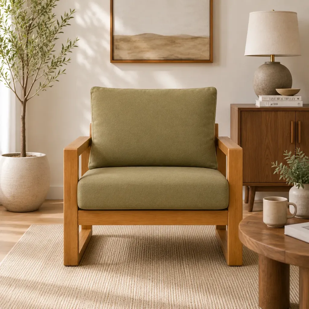 Arm Chair - Peace (NT01 - Natural, NR/Brisbane [ Brisbane 701 ])