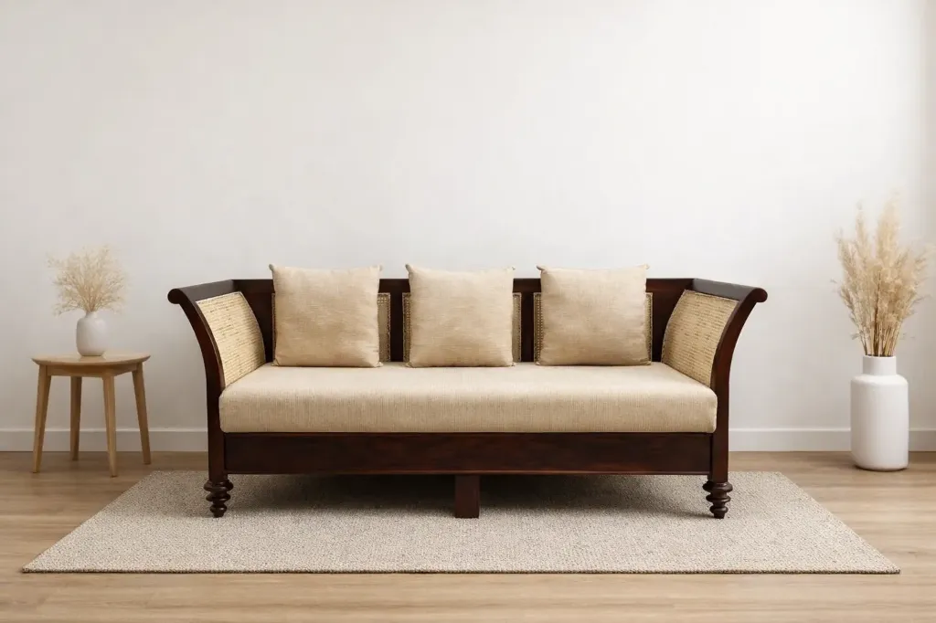 Two Seater Sofa -BRIGHTA (NT01 - Natural, NR/Bailey [ Bailey 701 ])