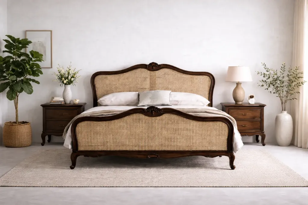 Double Bed - CALMORA (NT01 - Natural, No Storage, King Size  78" x 72")