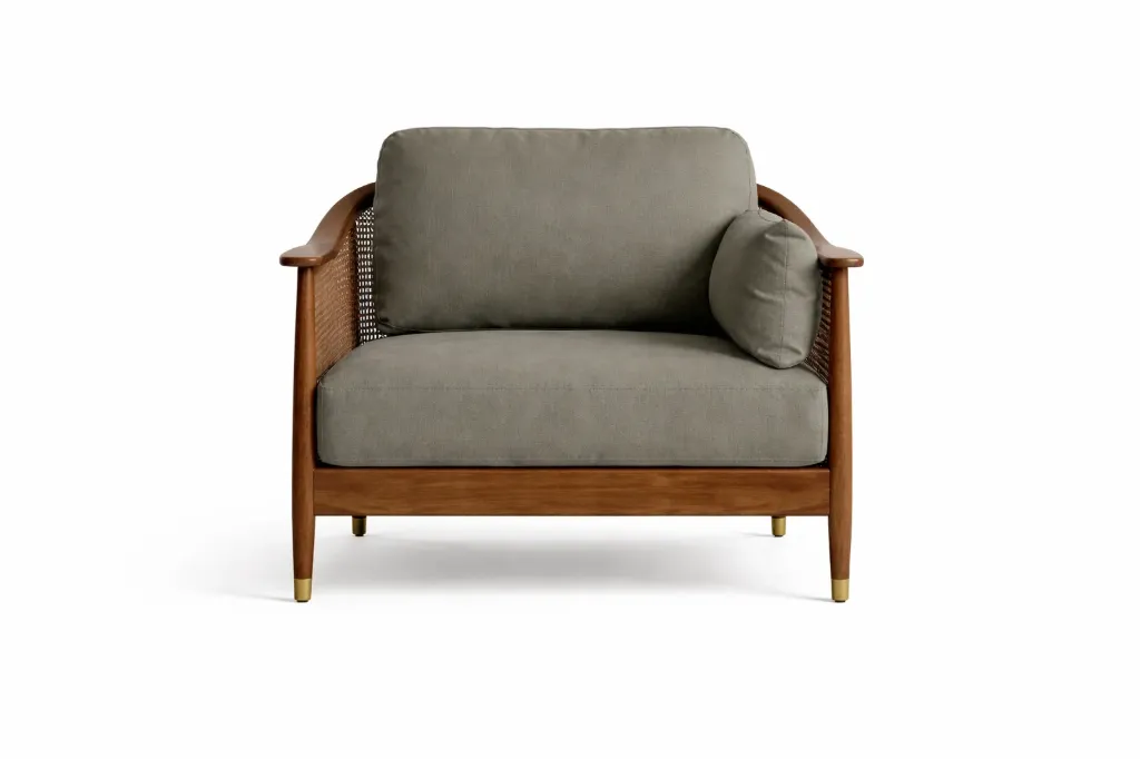 Single Seater Sofa  - FELIZMO (NT01 - Natural, NR/Bailey [ Bailey 701 ])