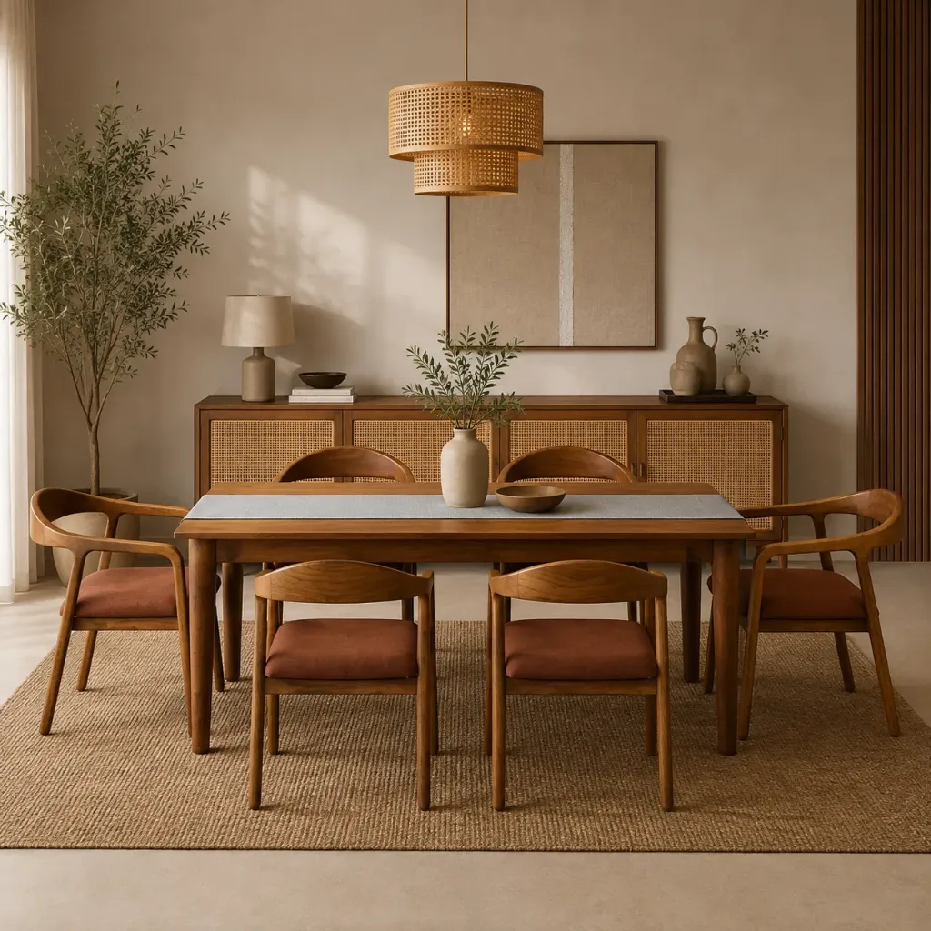 Dining Set (1+6) - Besuited (NT01 - Natural)