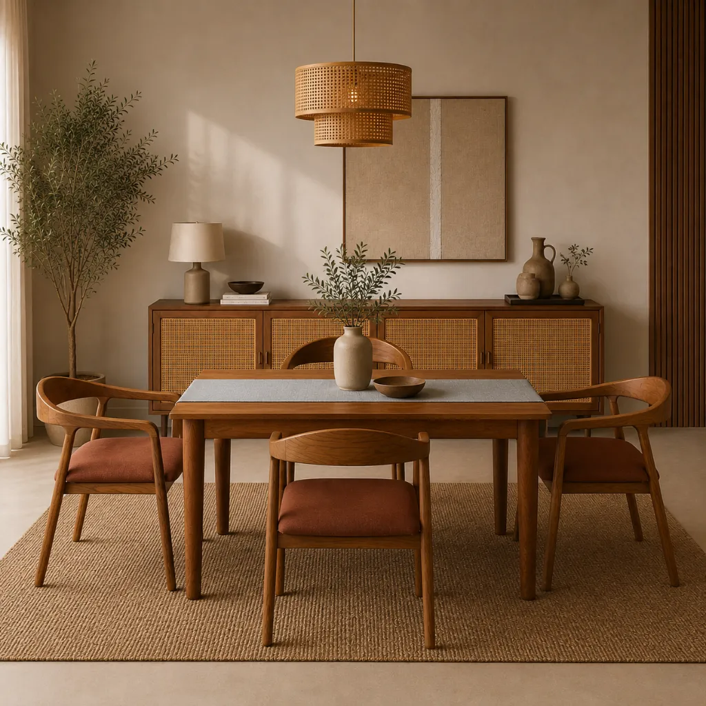 Dining Set (1+4) - Besuited (NT01 - Natural)